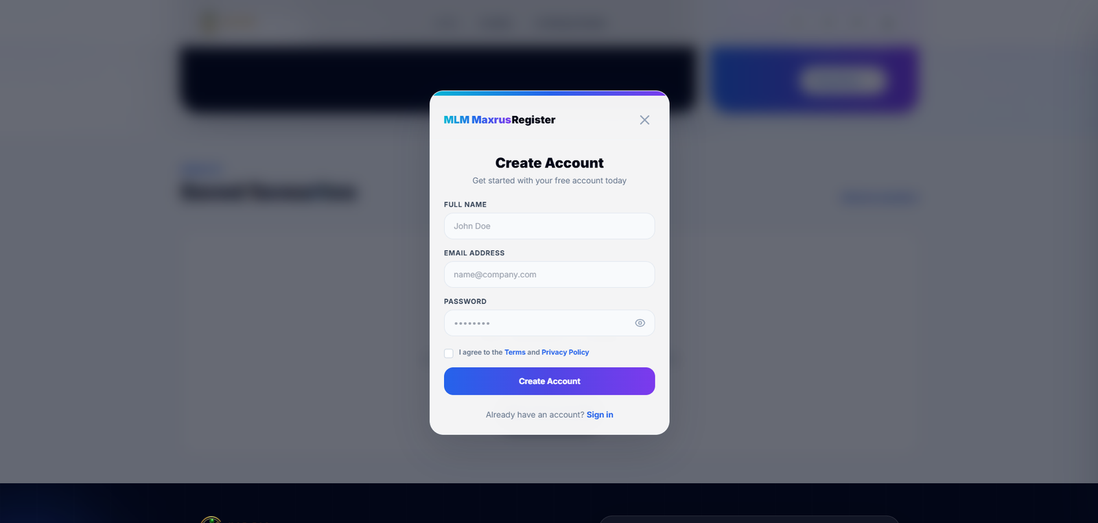 Signup